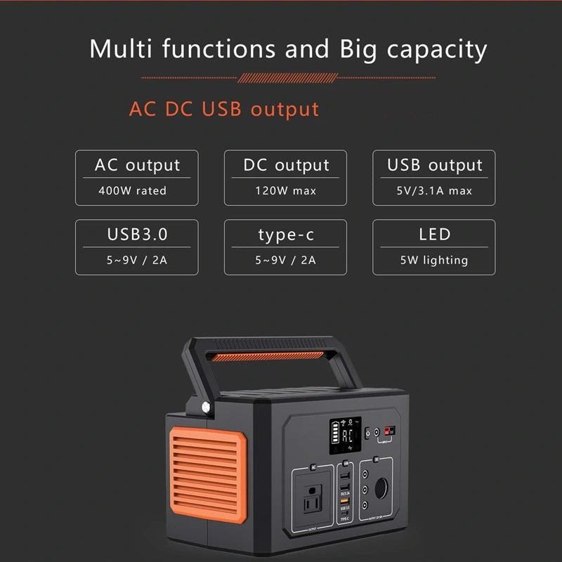 Portable Power Station Portable Power Bank 400W Outdoor