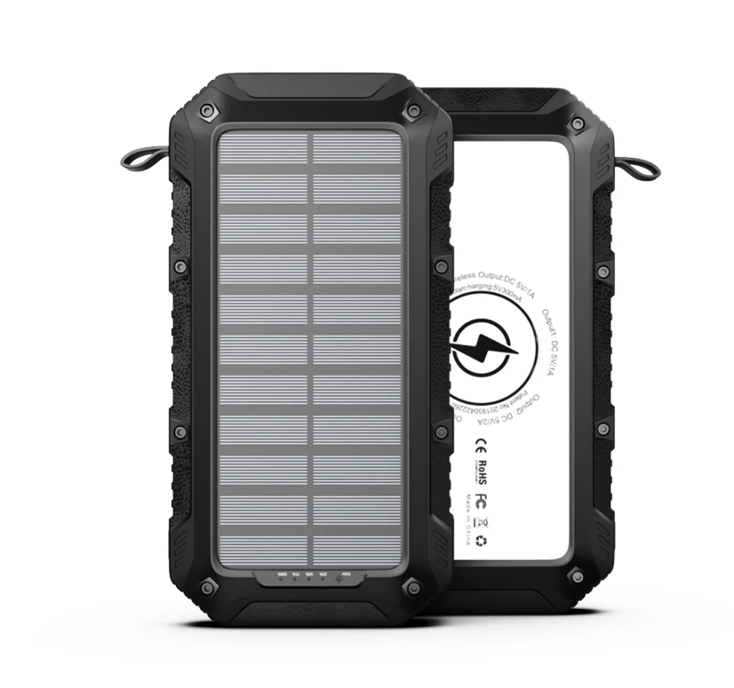 Solar Charger Power Bank, 20000mAh Portable Charger Power Bank with 3 USB Interfaces for All Cell Phone