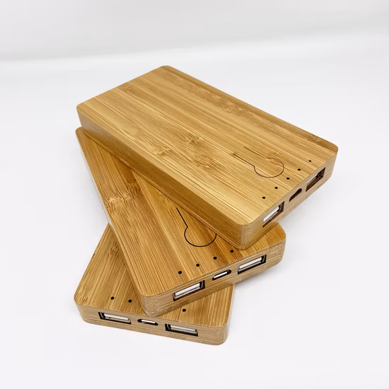 Logotipo universal de madera amistoso de la impresión de la ayuda del cargador Powerbank 5000mAh del teléfono móvil de Eco